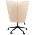 Πολυθρόνα-Μπερζέρα Lobima Pakoworld Περιστρεφόμενη Κρεμ Βελούδο με Βάση σε Μαύρη Απόχρωση 71x68x104εκ