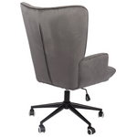 Πολυθρόνα-Μπερζέρα Lobima Pakoworld Περιστρεφόμενη Ανθρακί Βελούδο με Βάση σε Μαύρη Απόχρωση 71x68x104εκ