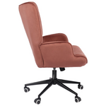 Πολυθρόνα-Μπερζέρα Lobima Pakoworld Περιστρεφόμενη Σάπιο Μήλο Βελούδο με Βάση σε Μαύρη Απόχρωση 71x68x104εκ