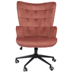 Πολυθρόνα-Μπερζέρα Lobima Pakoworld Περιστρεφόμενη Σάπιο Μήλο Βελούδο με Βάση σε Μαύρη Απόχρωση 71x68x104εκ