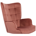 Πολυθρόνα-Μπερζέρα Lobima Pakoworld Περιστρεφόμενη Σάπιο Μήλο Βελούδο με Βάση σε Μαύρη Απόχρωση 71x68x104εκ