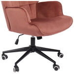 Πολυθρόνα-Μπερζέρα Lobima Pakoworld Περιστρεφόμενη Σάπιο Μήλο Βελούδο με Βάση σε Μαύρη Απόχρωση 71x68x104εκ