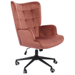 Πολυθρόνα-Μπερζέρα Lobima Pakoworld Περιστρεφόμενη Σάπιο Μήλο Βελούδο με Βάση σε Μαύρη Απόχρωση 71x68x104εκ