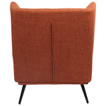 Πολυθρόνα Mareta Pakoworld Terracotta Ύφασμα με Πόδι σε Μαύρη Απόχρωση 83x80x99εκ