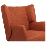 Πολυθρόνα Mareta Pakoworld Terracotta Ύφασμα με Πόδι σε Μαύρη Απόχρωση 83x80x99εκ