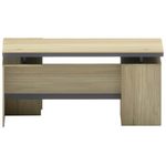 Γραφείο Επαγγελματικό Lotus Pakoworld με Δεξιά Γωνία σε Φυσική-Ανθρακί Απόχρωση  200x160x76εκ