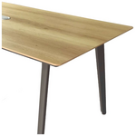 Τραπέζι Συνεδριάσεων Επαγγελματικό Denith Pakoworld Ανθρακί-Φυσικό 180x100x75εκ