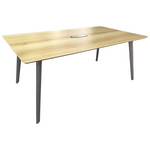 Τραπέζι Συνεδριάσεων Επαγγελματικό Denith Pakoworld Ανθρακί-Φυσικό 180x100x75εκ