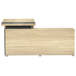 Γραφείο Επαγγελματικό Lotus Pakoworld Αριστερή Γωνία σε Φυσική-Ανθρακί Απόχρωση  160x160x75εκ