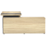 Γραφείο Επαγγελματικό Lotus Pakoworld Αριστερή σε Φυσική-Ανθρακί Απόχρωση 180x180x75εκ