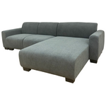 Γωνιακός Αναστρέψιμος Καναπές Erros Pakoworld Ύφασμα Γκρι 287x161x71εκ