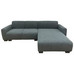 Γωνιακός Αναστρέψιμος Καναπές Erros Pakoworld Ύφασμα Γκρι 287x161x71εκ