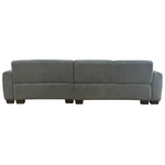 Γωνιακός Αναστρέψιμος Καναπές Erros Pakoworld Ύφασμα Γκρι 287x161x71εκ