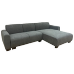 Γωνιακός Αναστρέψιμος Καναπές Erros Pakoworld Ύφασμα Γκρι 287x161x71εκ