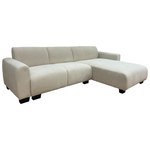 Γωνιακός Αναστρέψιμος Καναπές Erros Pakoworld Ύφασμα Μπεζ 287x161x71εκ