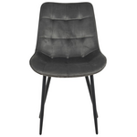 Καρέκλα Berne Pakoworld Βελούδο σε Ανθρακί Απόχρωση 53x62x84εκ