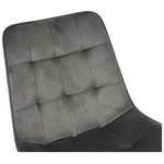 Καρέκλα Berne Pakoworld Βελούδο σε Ανθρακί Απόχρωση 53x62x84εκ