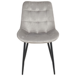 Καρέκλα Berne Pakoworld Βελούδο σε Γκρί Απόχρωση 53x62x84εκ
