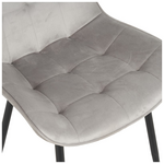 Καρέκλα Berne Pakoworld Βελούδο σε Γκρί Απόχρωση 53x62x84εκ