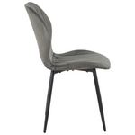 Καρέκλα Jelour Pakoworld Βελούδο σε Ανθρακι Απόχρωση 46.5x60x84εκ