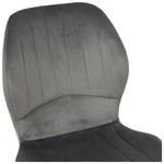 Καρέκλα Jelour Pakoworld Βελούδο σε Ανθρακι Απόχρωση 46.5x60x84εκ