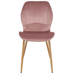 Καρέκλα Jelour Pakoworld Βελούδο σε Σάπιο Μήλο Απόχρωση-Πόδια Φυσικά Μεταλλικά 46.5x60x84εκ