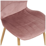 Καρέκλα Jelour Pakoworld Βελούδο σε Σάπιο Μήλο Απόχρωση-Πόδια Φυσικά Μεταλλικά 46.5x60x84εκ