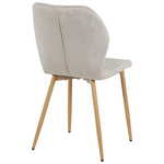 Καρέκλα Jelour Pakoworld Βελούδο σε Γκρι Απόχρωση-Πόδια Φυσικά Μεταλλικά 46.5x60x84εκ