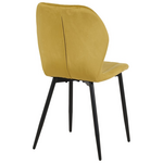 Καρέκλα Jelour Pakoworld Βελούδο σε Κίτρινη Απόχρωση 46.5x60x84εκ