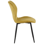 Καρέκλα Jelour Pakoworld Βελούδο σε Κίτρινη Απόχρωση 46.5x60x84εκ