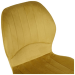 Καρέκλα Jelour Pakoworld Βελούδο σε Κίτρινη Απόχρωση 46.5x60x84εκ