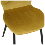 Καρέκλα Jelour Pakoworld Βελούδο σε Κίτρινη Απόχρωση 46.5x60x84εκ