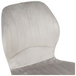 Καρέκλα Jelour Pakoworld Βελούδο σε Γκρι Απόχρωση-Πόδια Μαύρα Μεταλλικά 46.5x60x84εκ