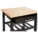 Τρόλεϊ-Ραφιέρα Claude Pakoworld mdf Μαύρο - Φυσικό  58x48x87.5εκ