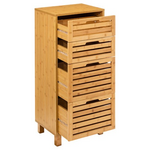 Συρταριέρα Sicela Pakoworld Μπαμπού σε Φυσική Απόχρωση 40x30x97.5εκ