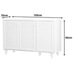 Παπουτσοθήκη-Ντουλάπι Ronan Pakoworld σε Λευκή Απόχρωση 105x35x66εκ