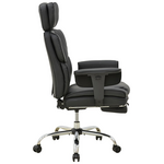Καρέκλα Γραφείου Διευθυντή με Υποπόδιο Zanci Pakoworld pu Μαυρο 70x66x112-120εκ