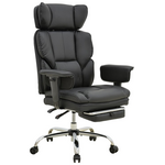 Καρέκλα Γραφείου Διευθυντή με Υποπόδιο Zanci Pakoworld pu Μαυρο 70x66x112-120εκ