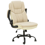 Καρέκλα Γραφείου Διευθυντή Stellar Pakoworld pu σε Μπεζ-Εκρού Απόχρωση 70x77x110-119εκ