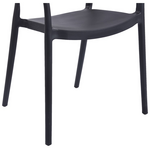 Πολυθρόνα Ankara Pakoworld Στοιβαζόμενη pp-pe Rattan σε Μαύρη-Φυσική Απόχρωση 54x55.5x77εκ