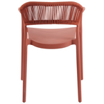 Πολυθρόνα Ankara Pakoworld Στοιβαζόμενη pp-pe Rattan σε Terracotta Απόχρωση 54x55.5x77εκ