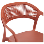 Πολυθρόνα Ankara Pakoworld Στοιβαζόμενη pp-pe Rattan σε Terracotta Απόχρωση 54x55.5x77εκ