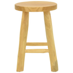 Σκαμπό Sega Pakoworld Teak Ξύλο σε Φυσική Απόχρωση Φ30x45εκ