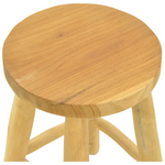 Σκαμπό Sega Pakoworld Teak Ξύλο σε Φυσική Απόχρωση Φ30x45εκ