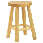 Σκαμπό Sega Pakoworld Teak Ξύλο σε Φυσική Απόχρωση Φ30x45εκ