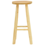 Σκαμπό Μπαρ Nusiwo Pakoworld Teak Ξύλο σε Φυσική Απόχρωση Φ35x70εκ