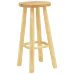 Σκαμπό Μπαρ Nusiwo Pakoworld Teak Ξύλο σε Φυσική Απόχρωση Φ35x70εκ