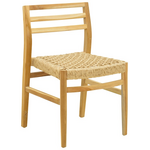 Καρέκλα Tuga Pakoworld Σκελετός Teak Ξύλο-pe Σχοινί σε Φυσική Απόχρωση 50x58x86εκ