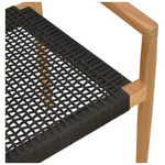 Πολυθρόνα Lengan Pakoworld Σκελετός Teak Ξύλο σε Φυσική Απόχρωση-Μαύρο Σχοινί 54x52x80εκ