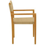 Πολυθρόνα Lengan Pakoworld Σκελετός Teak Ξύλο σε Φυσική Απόχρωση-Μπεζ Σχοινί 54x52x80εκ